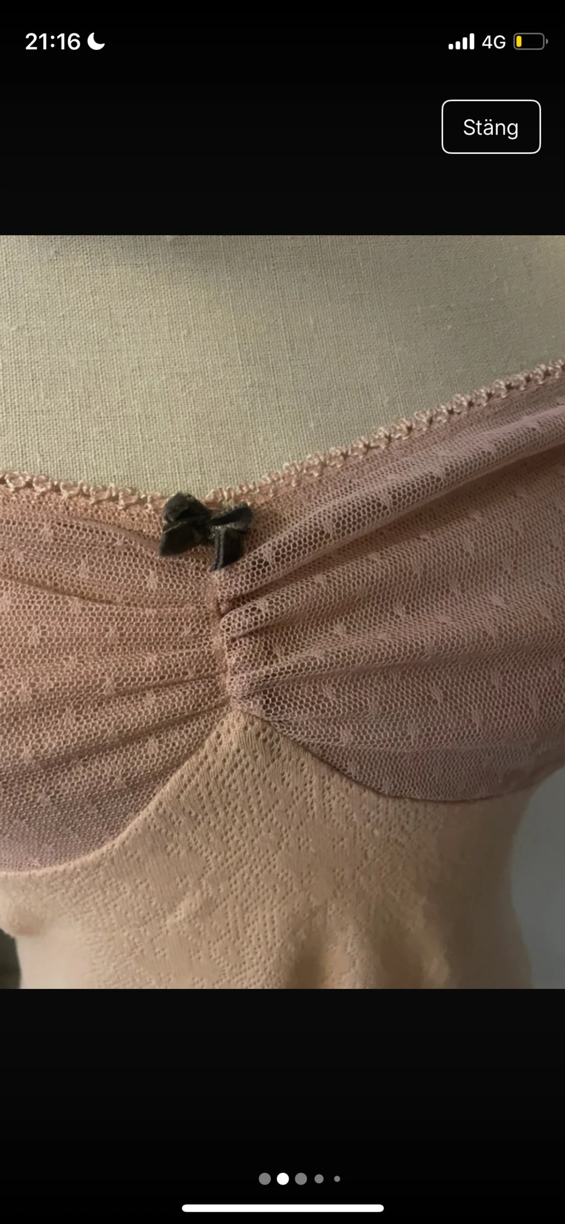 Rosa mesh-linnetopp med rosett - 1