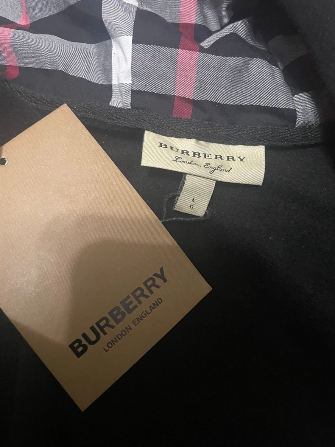 Svart Burberry hoodie med dragkedja - 3