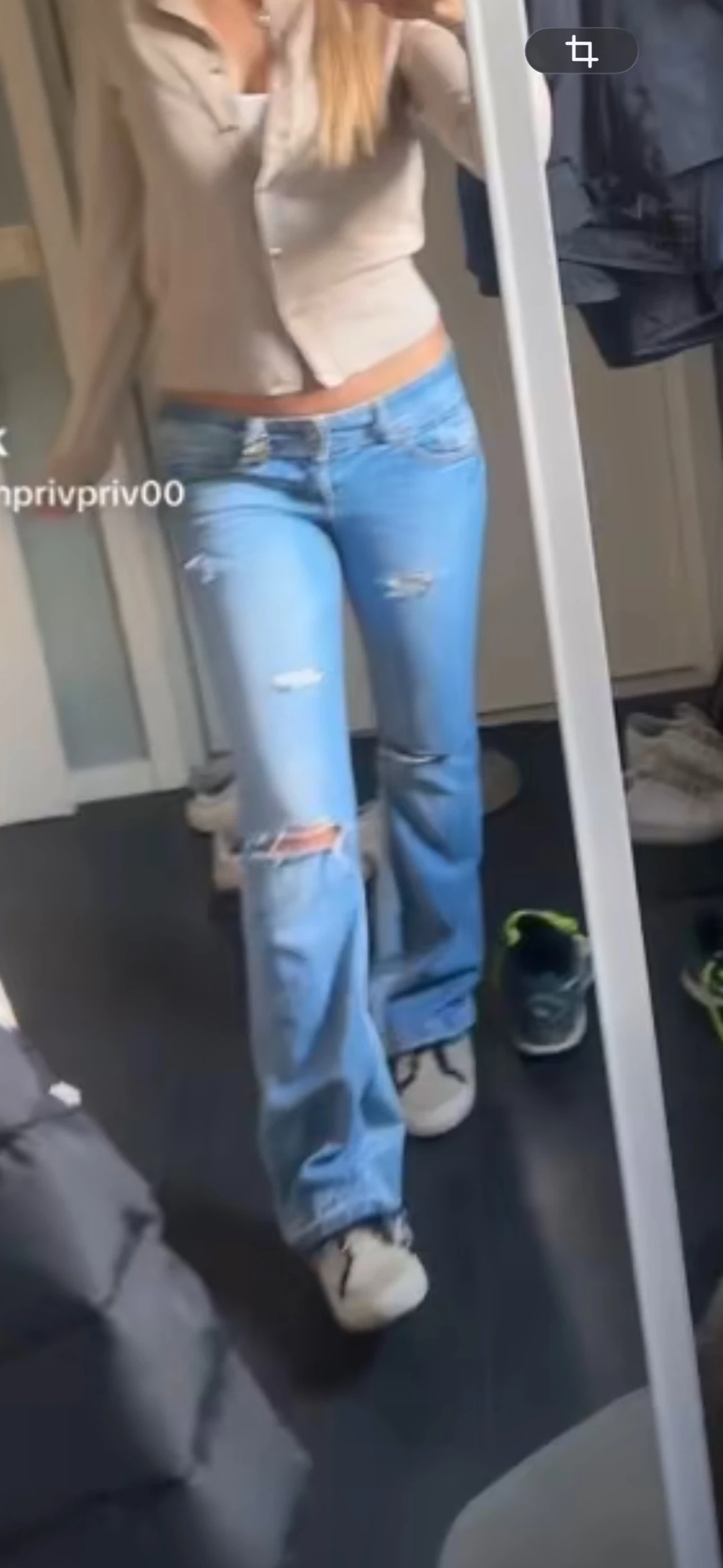 Blå bootcut jeans 