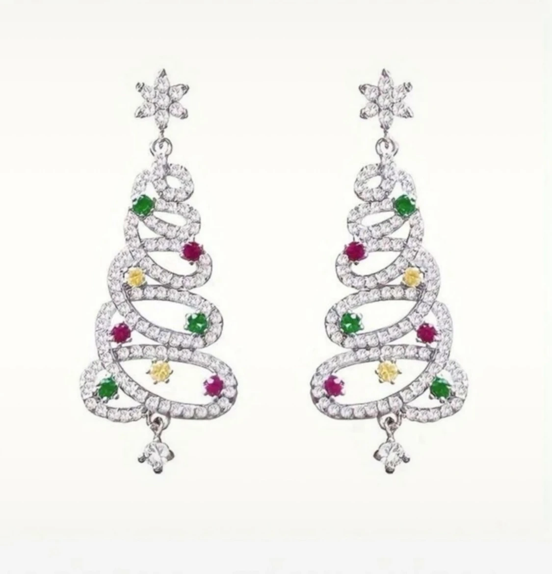 Glittriga julgransörhängen med stenar - 1