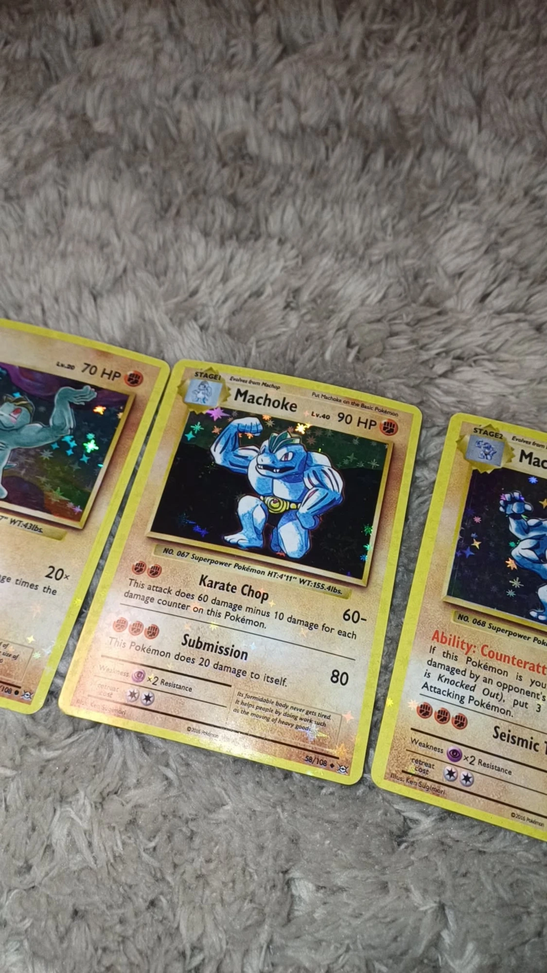 Pokémonkort: Machop, Machoke & Machamp (holo) - 2