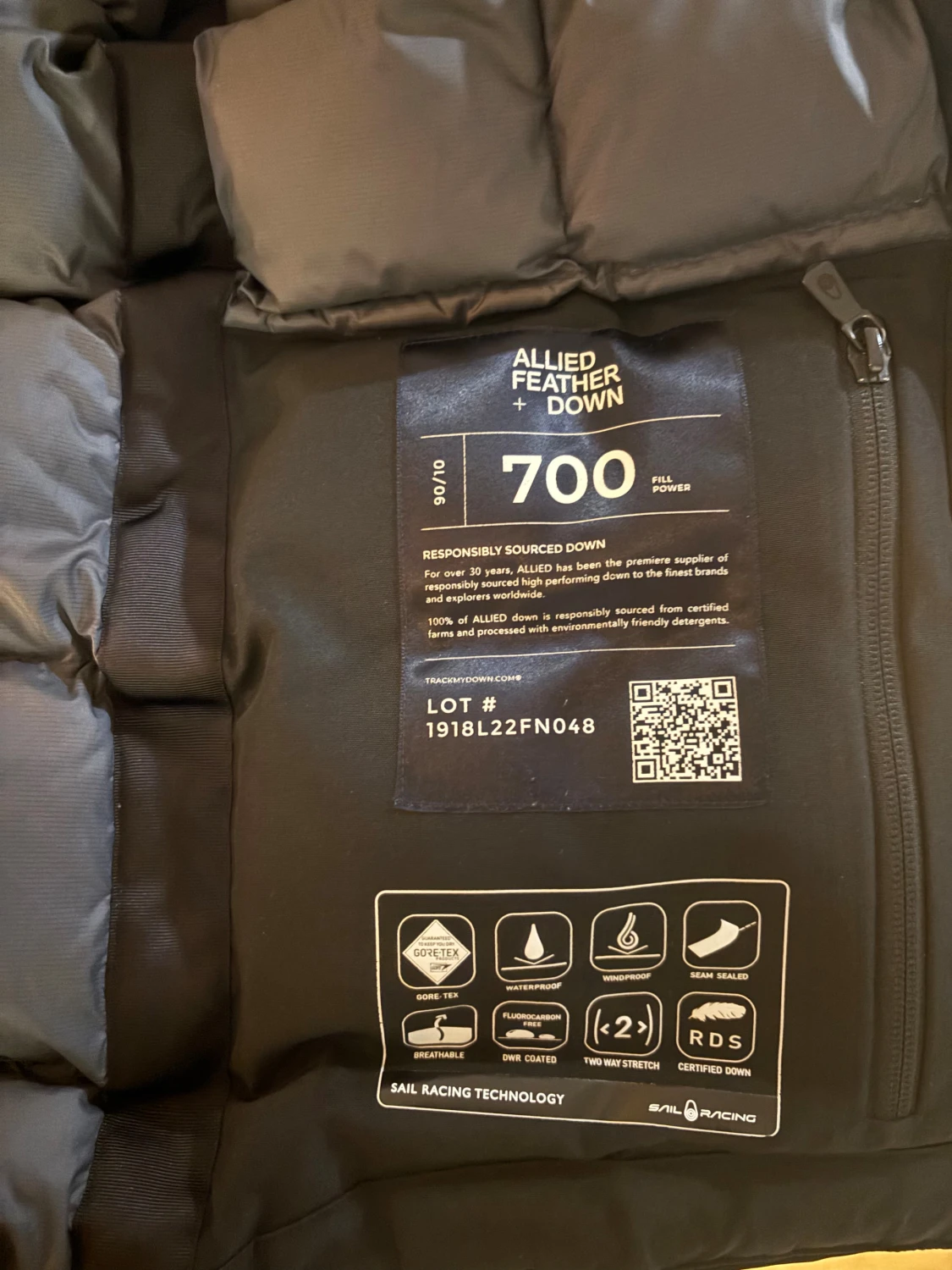 Svart dunjacka Sail Racing Gore-Tex - 6