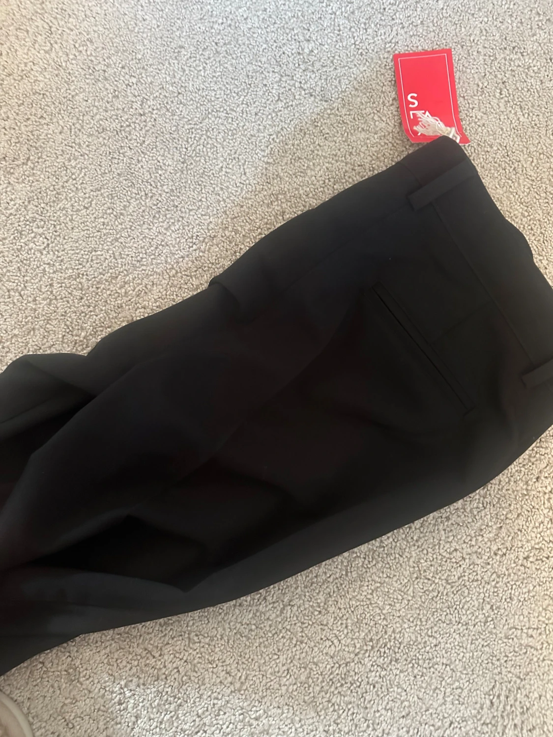 Svarta bootcut kostymbyxor S - 1