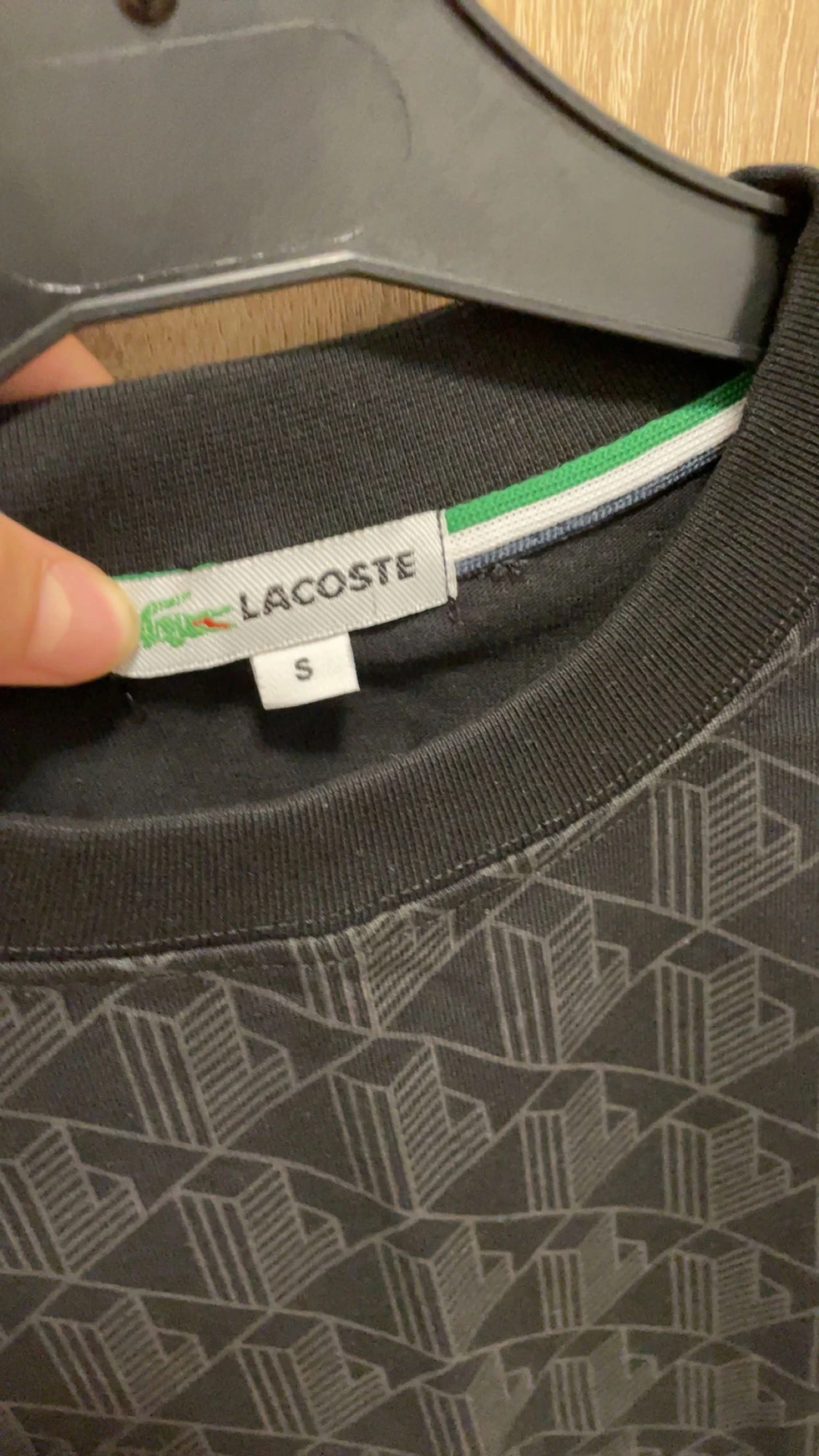 Svart mönstrad t-shirt Lacoste S - 2
