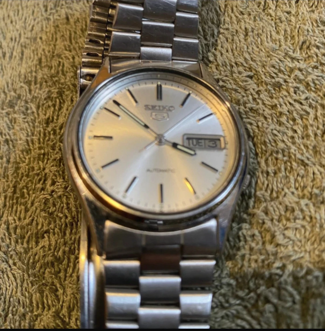 Seiko 5 automatisk klocka i silver - 1