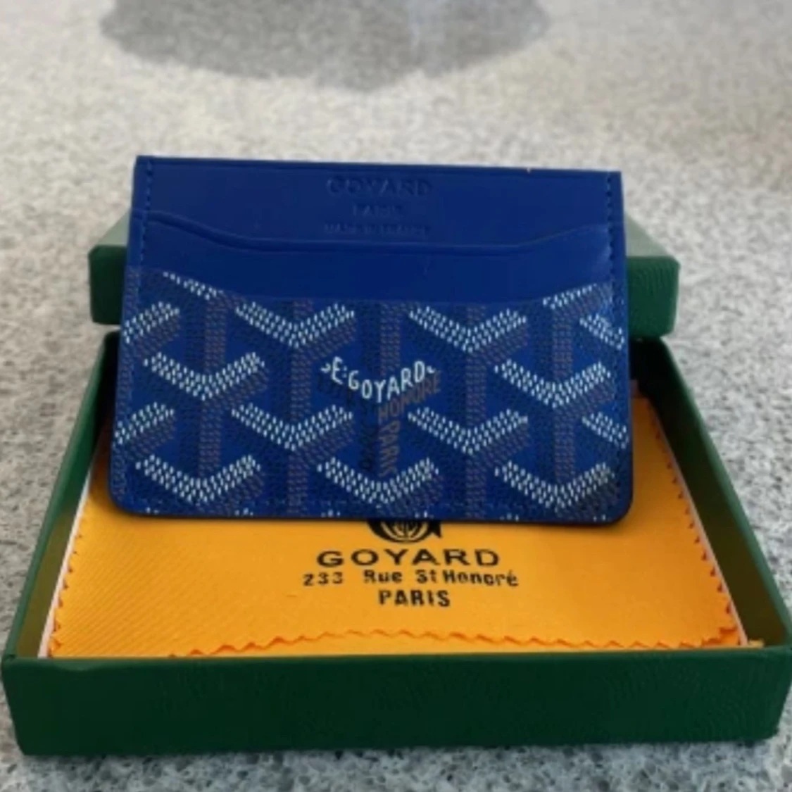 Blå Go yaard plånbok med mönster