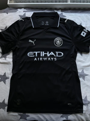 Manchester City - Säljer en Mancity fotbollströja storlek L, fick den som födelsedagspresent för ett tag sedan. Har bara använts 1 gång! 