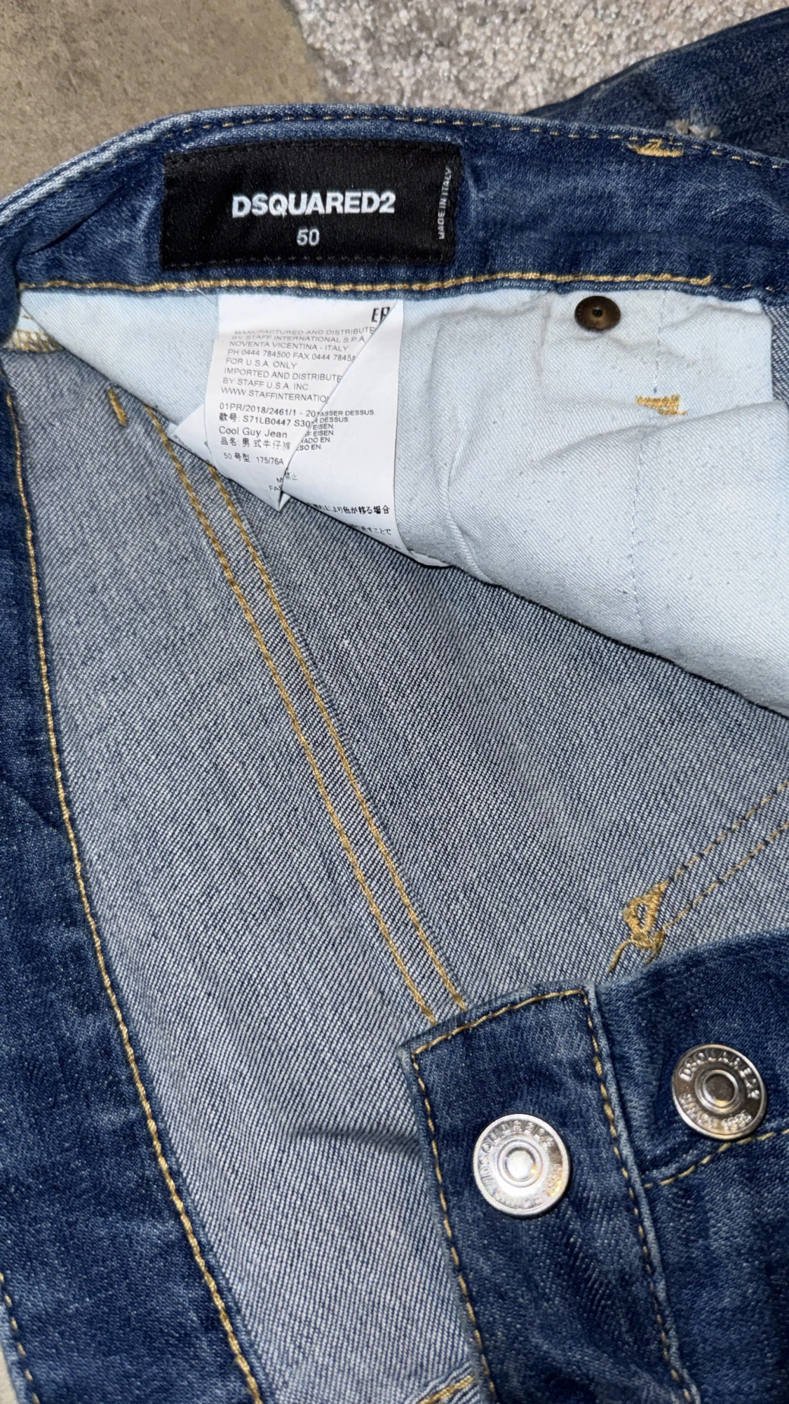 Dsquared2 Cool Guy slitna jeans blå - 2