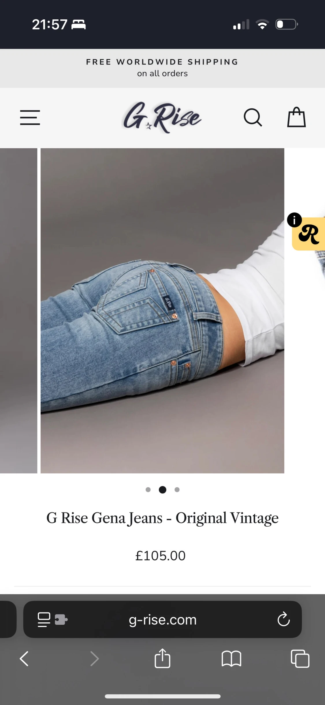 G Rise Gena ljusblå bootcut jeans - 1