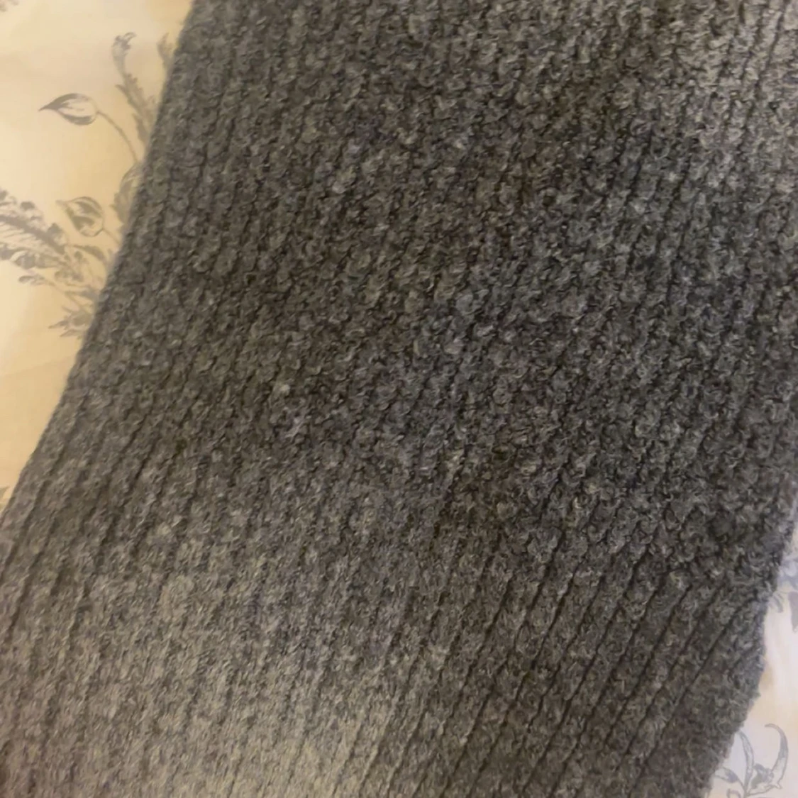 Mörkgrå stickad polotröja 157 XS - 3