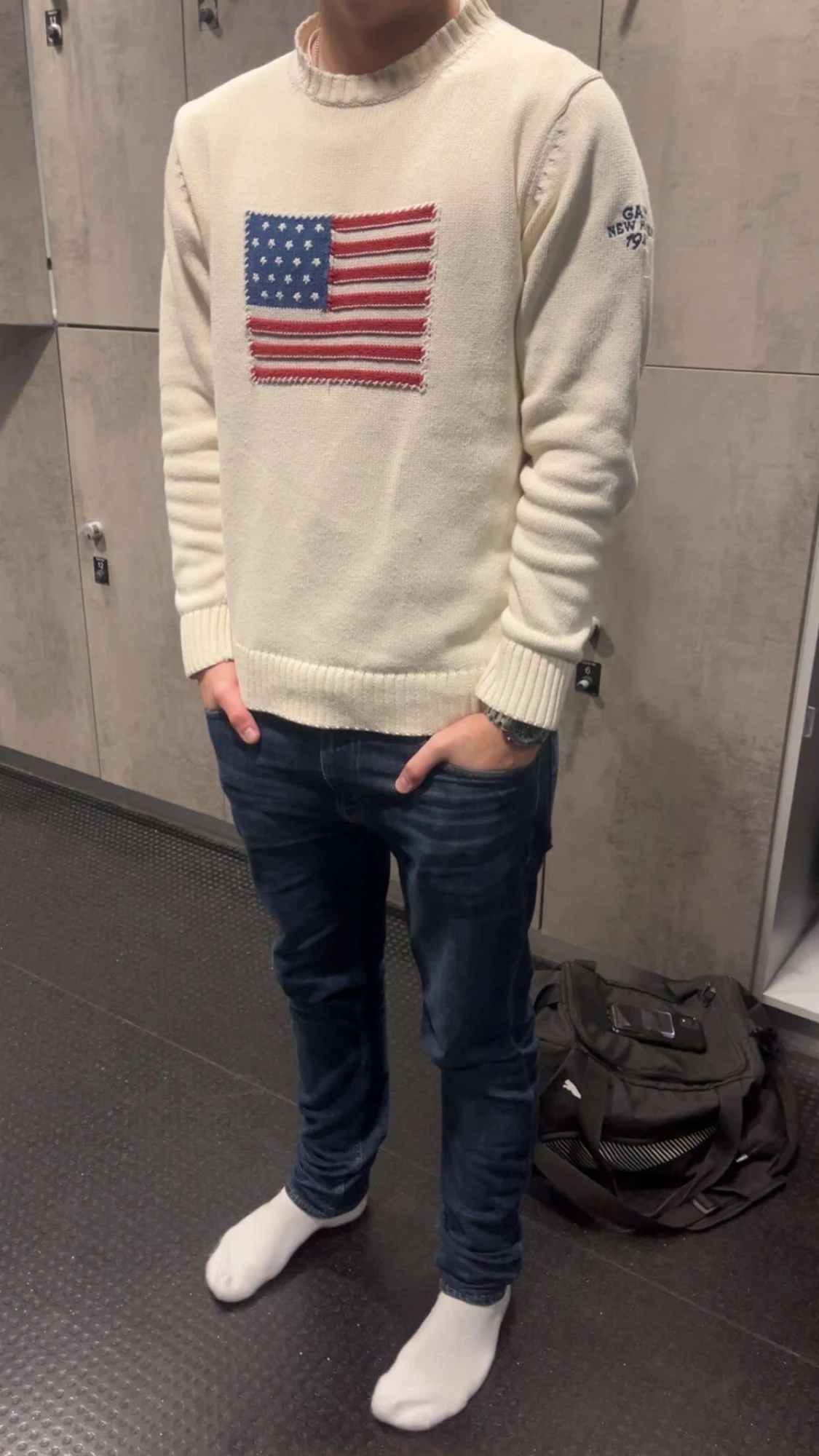 Vit stickad tröja från GANT - 3