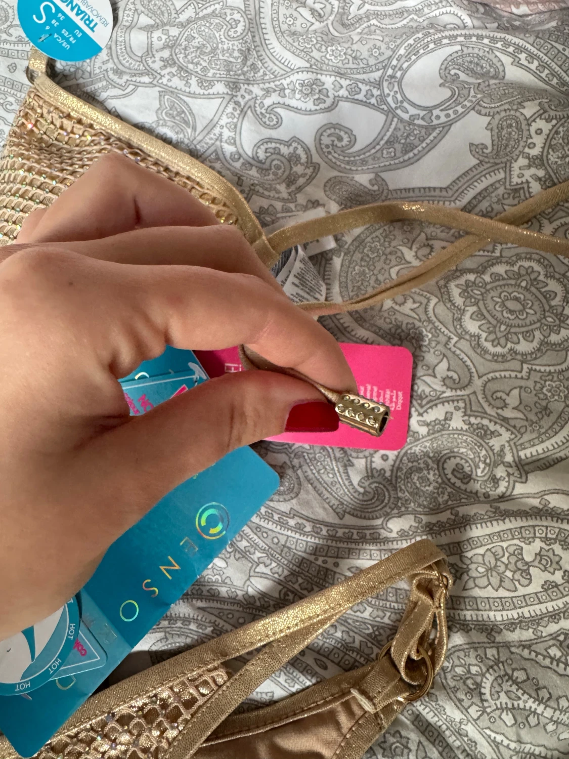 Glittrig guld bikini  - 3