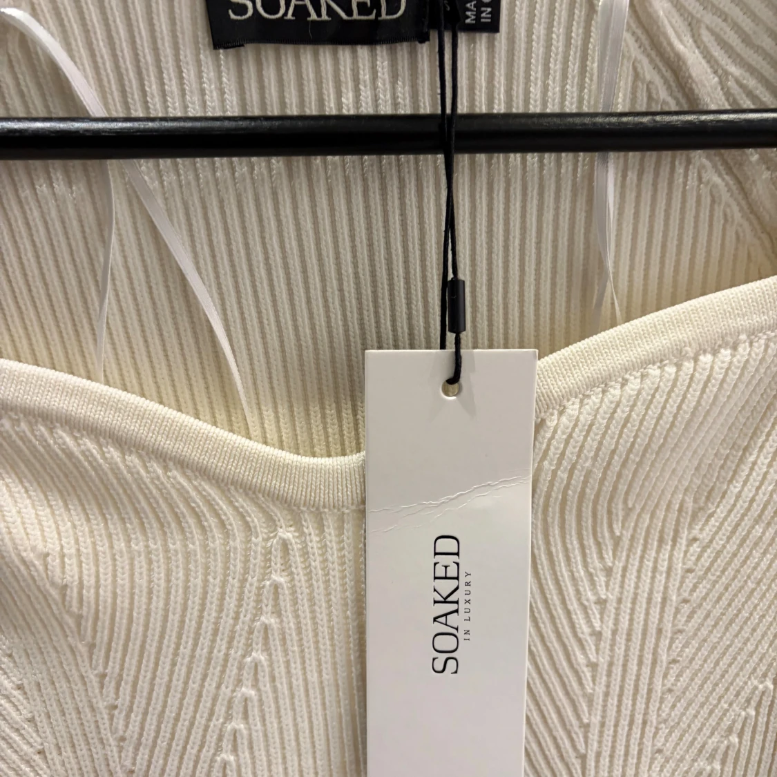 Vit ribbad tröja från Soaked - 3
