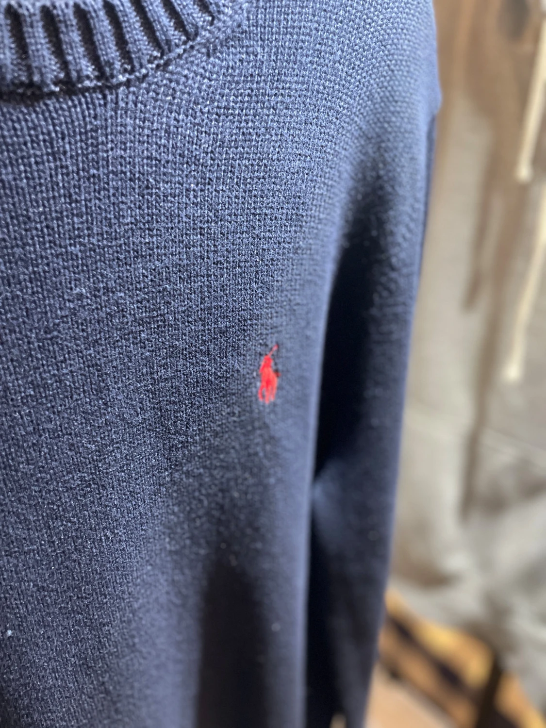 Marinblå stickad tröja Polo Ralph Lauren - 4