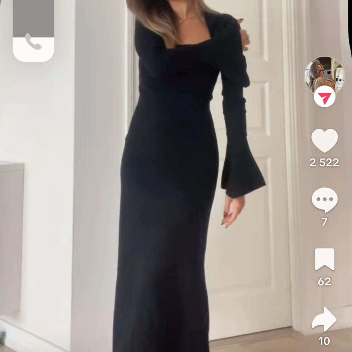 Stickad klänning - 3