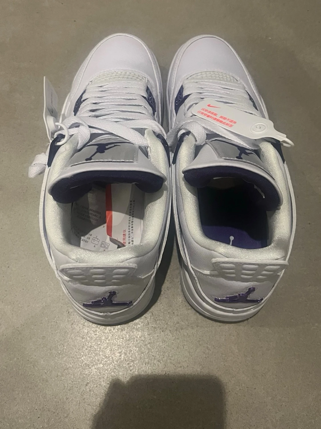 Nike Air Jordan 4 vit/lila sneakers - 1