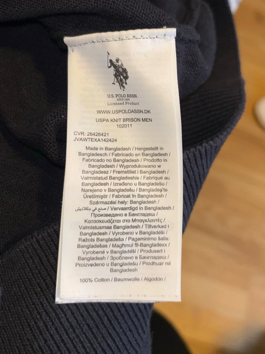 Mörkblå quarter zip tröja Polo Assn - 2