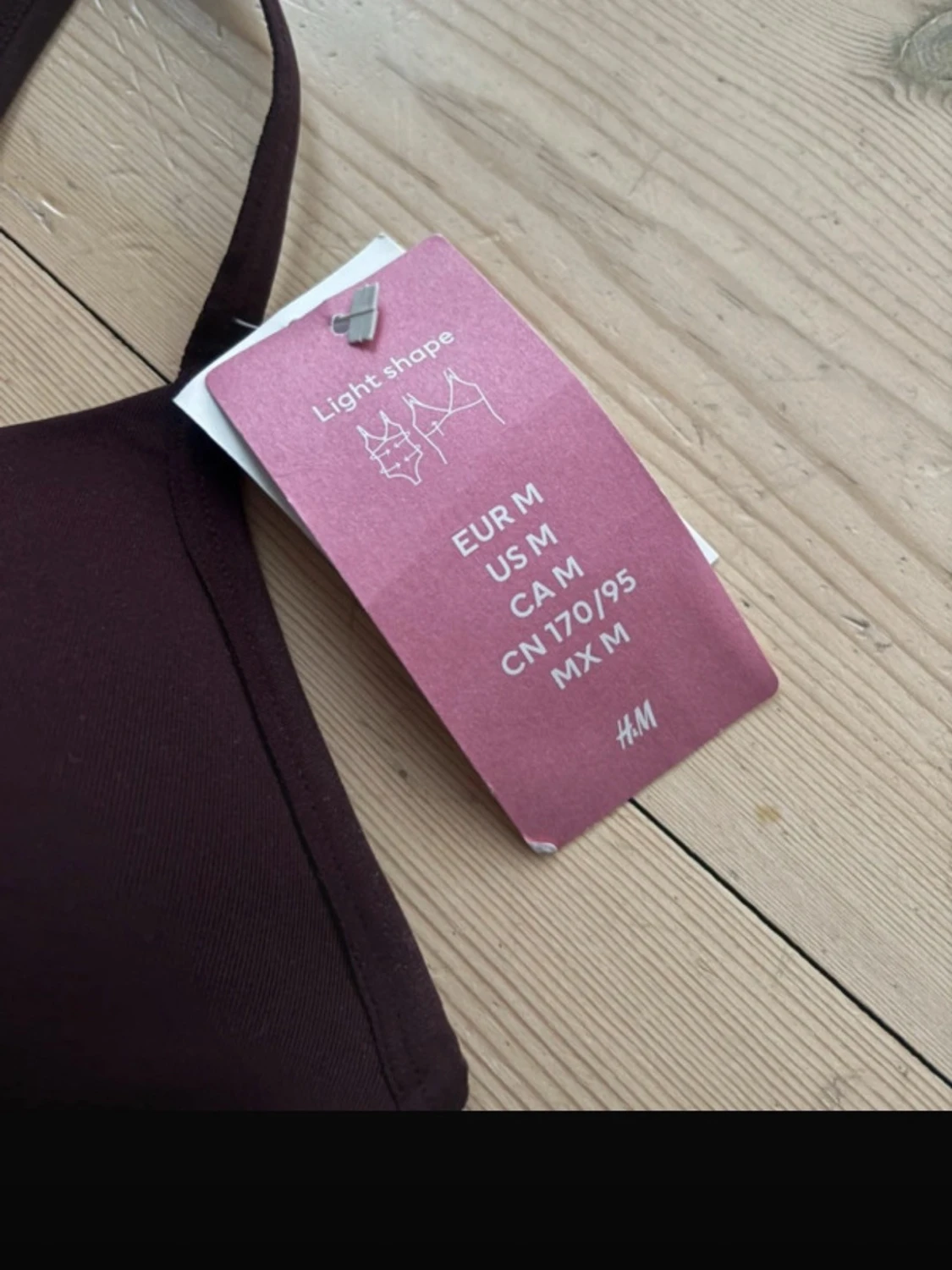 Vinröd  body från H&M - 1