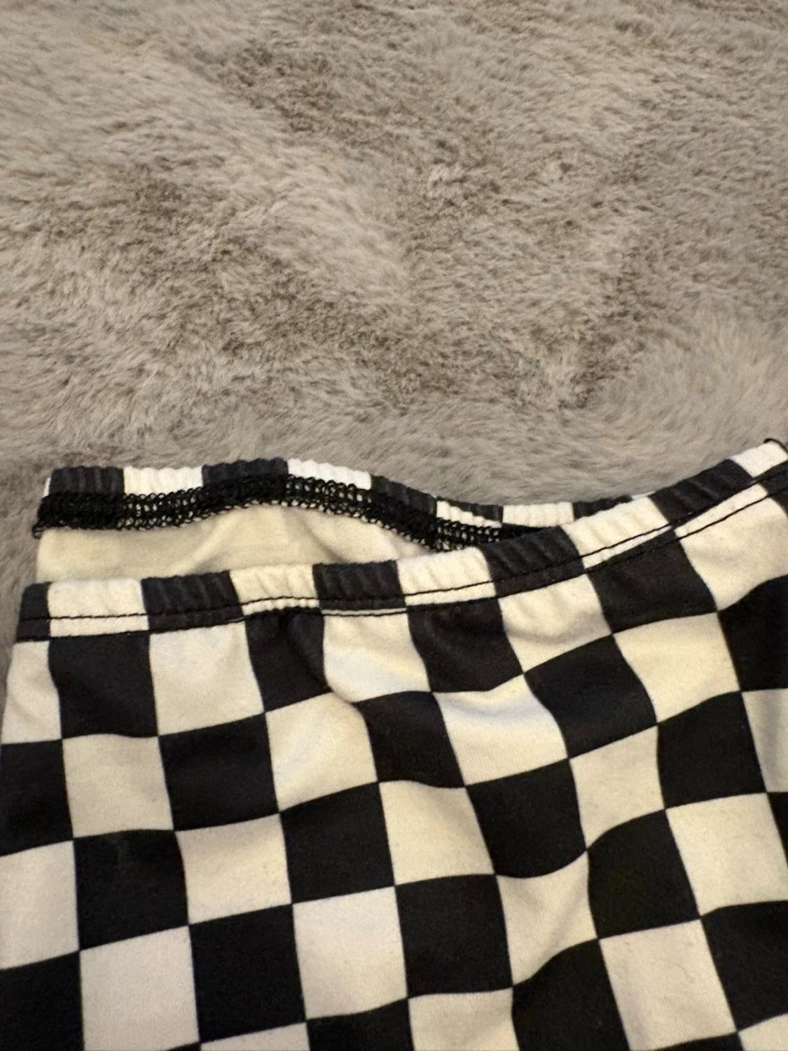 Svartvit rutig bandeau tubtopp - 2