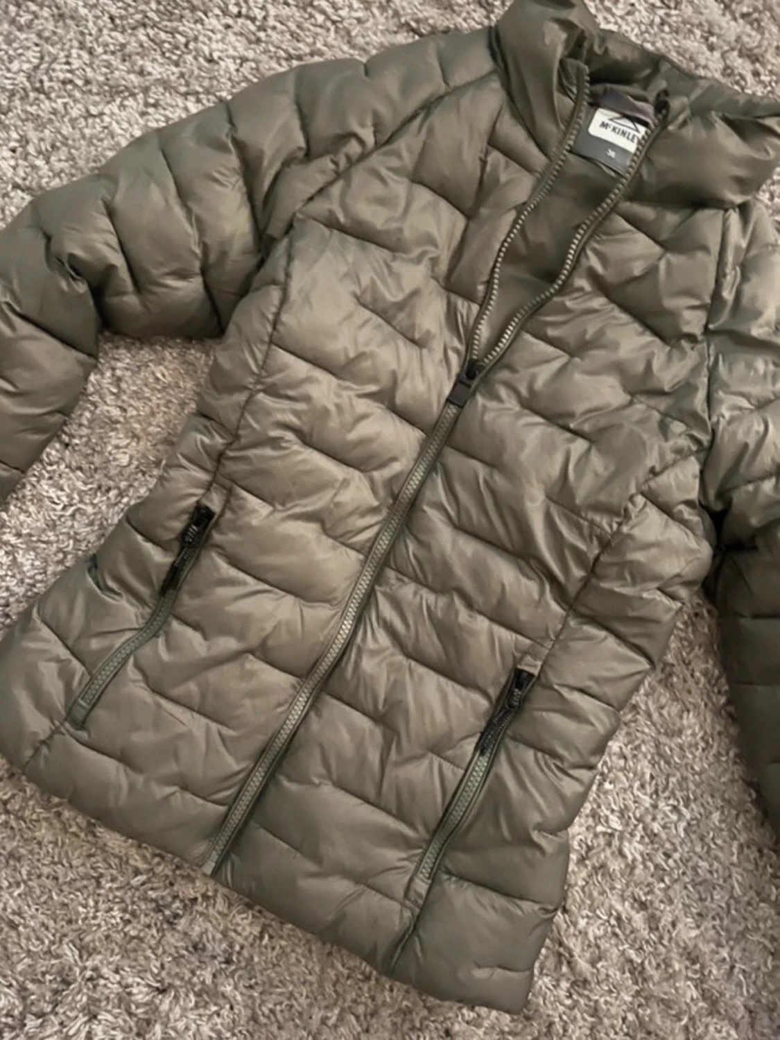 olivgrön höst jacka  - 1