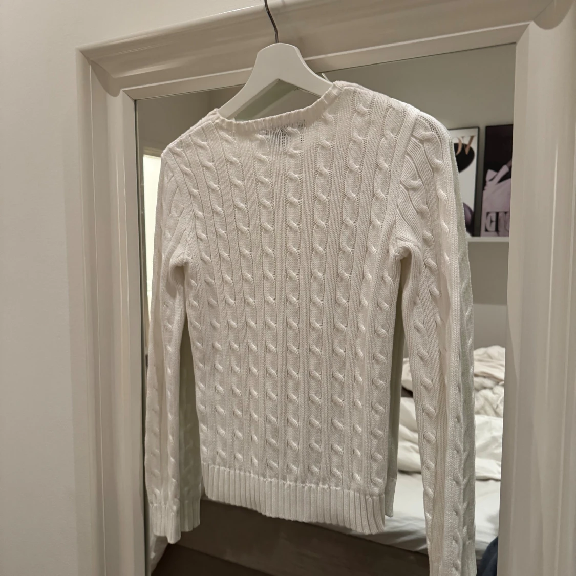 Vit kabelstickad tröja Ralph Lauren - 1