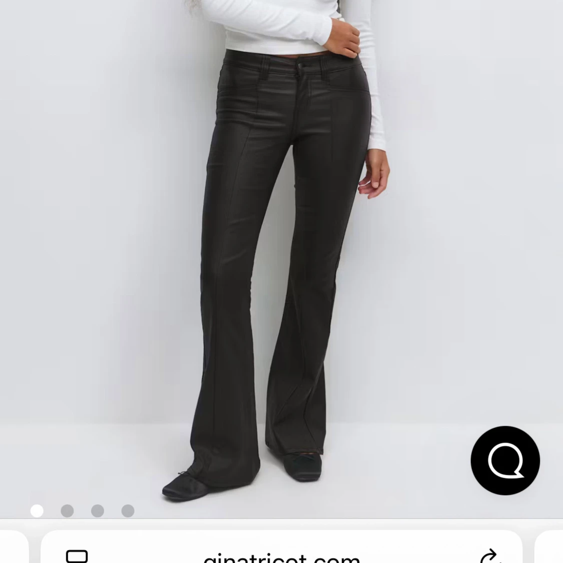 Lågmidjade bootcut skinnbyxor