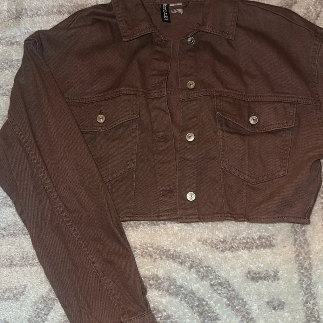 Brun croppad jeansjacka från new yorker  - 1