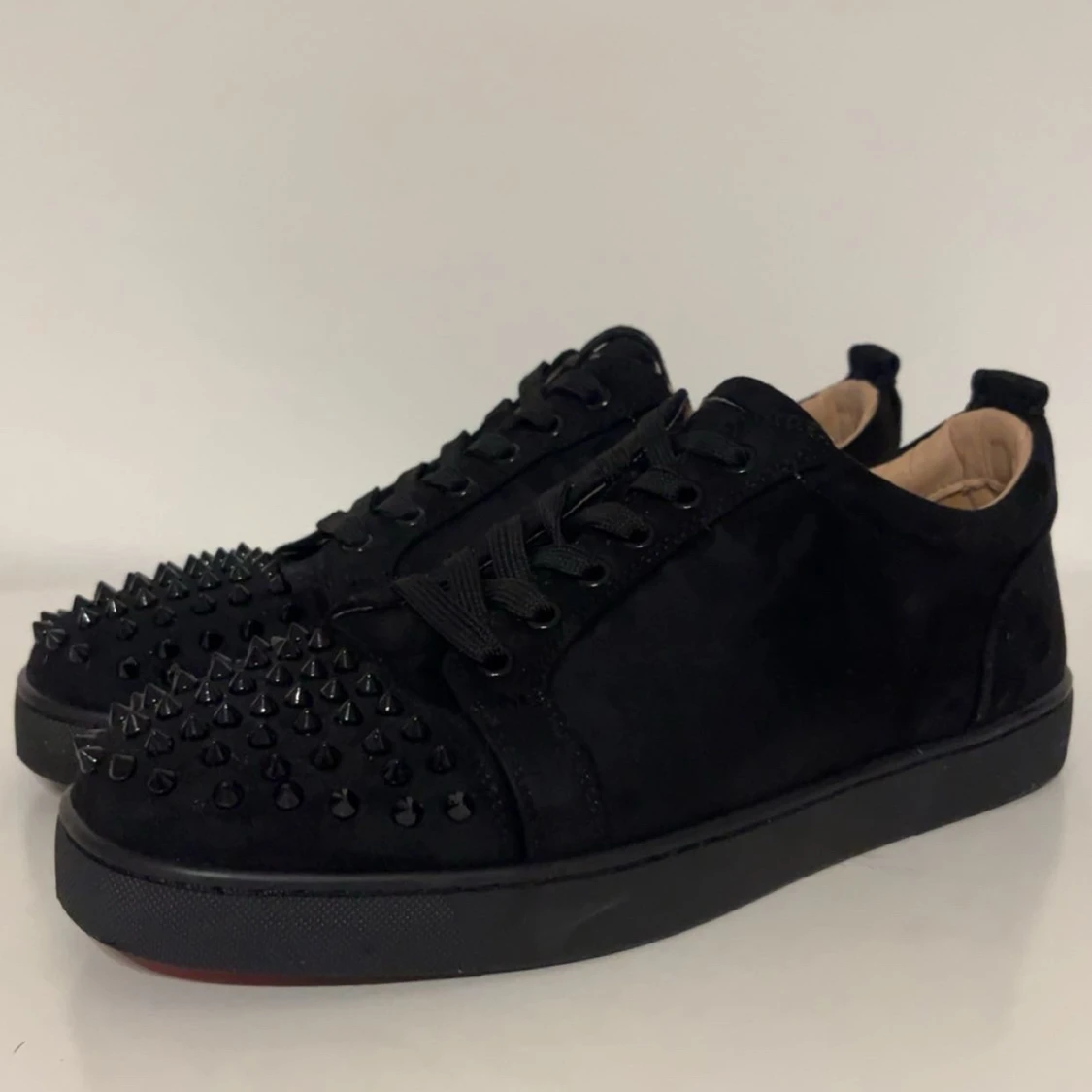 Svarta Louboutin sneakers med nitar - 2