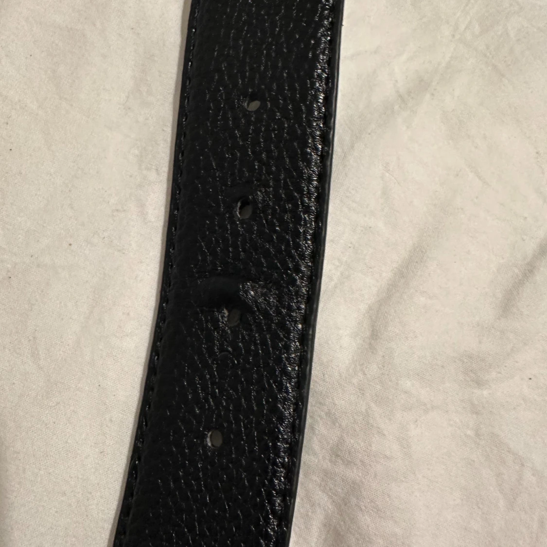 Svart Hermès bälte med H-spänne - 4