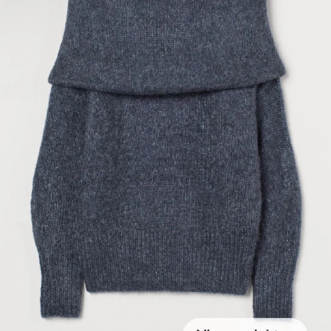 Mörkgrå offshoulder stickad tröja - 1