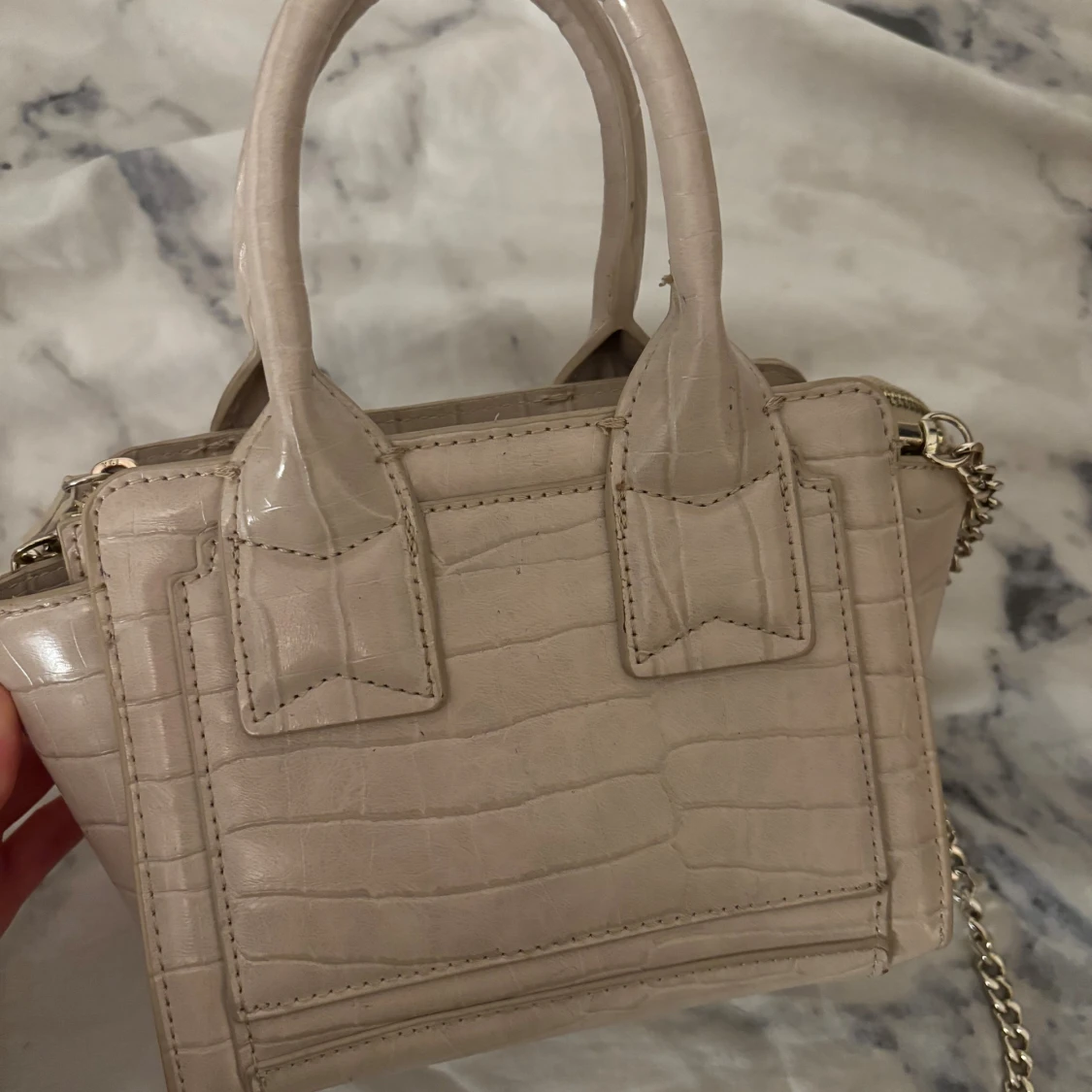 Beige handväska - 1