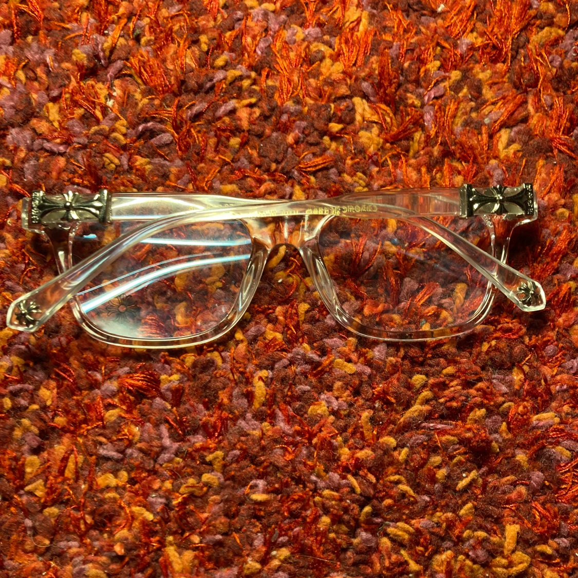 Chrome heart glasögon med silverdetaljer - 1