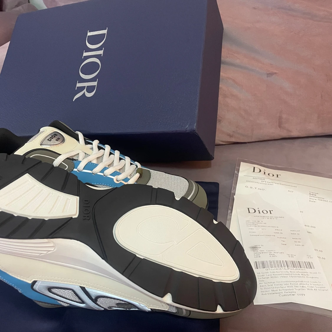 Sneakers med blå och grå detaljer - 3