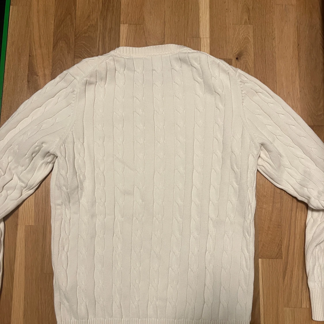 Vit kabelstickad tröja från GANT - 1