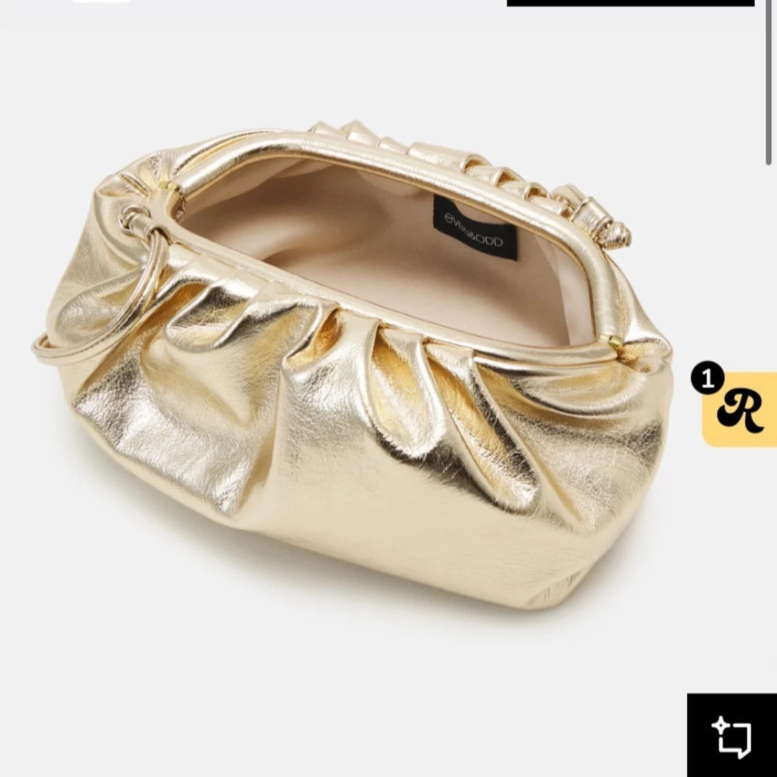 Guldig axelväska från Swedood - 1