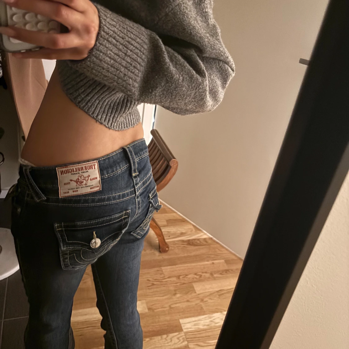 True Religion lågmidjade bootcut jeans - 1