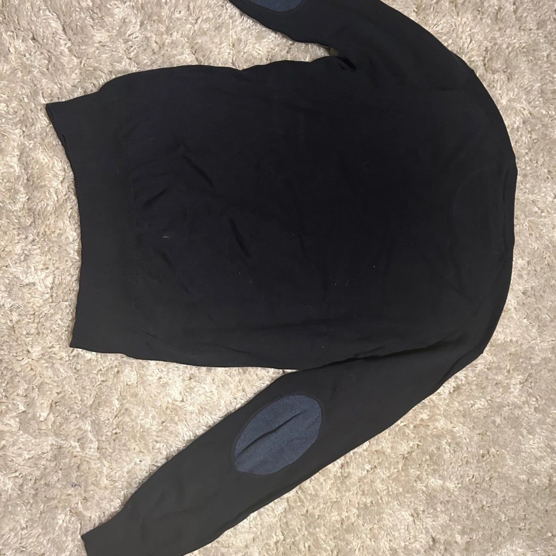 Svart tröja från GANT med armbågslappar - 1