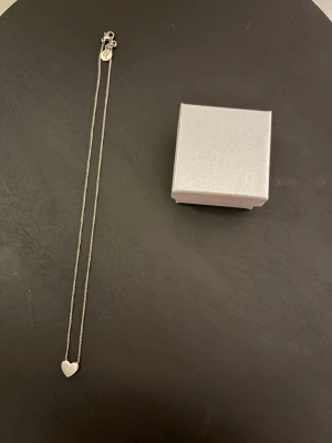 Silverhalsband med hjärthänge - Silverhalsband med ett hjärta från Edblad! Bra skick!