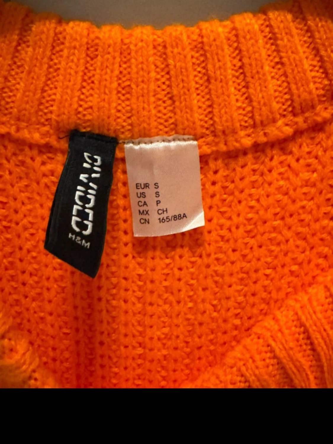 Orange stickad väst från Divided H&M - 1