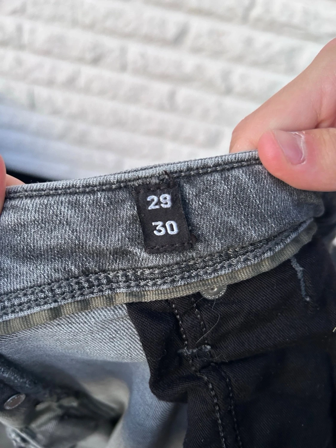 Gråa slim fit jeans - 2