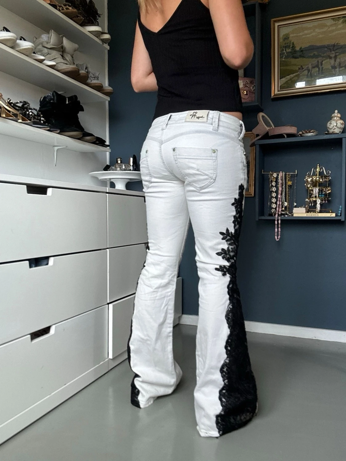 Jeans med spets  - 3