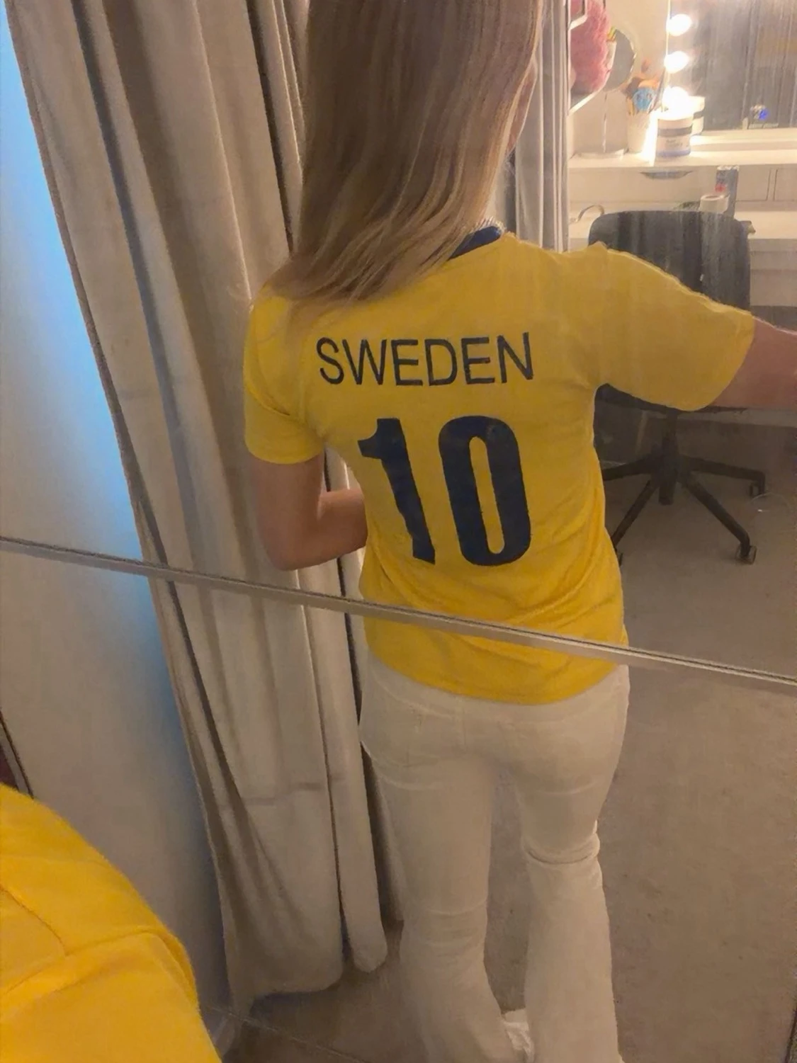 Gul Sverige fotbollströja nr 10 - 1