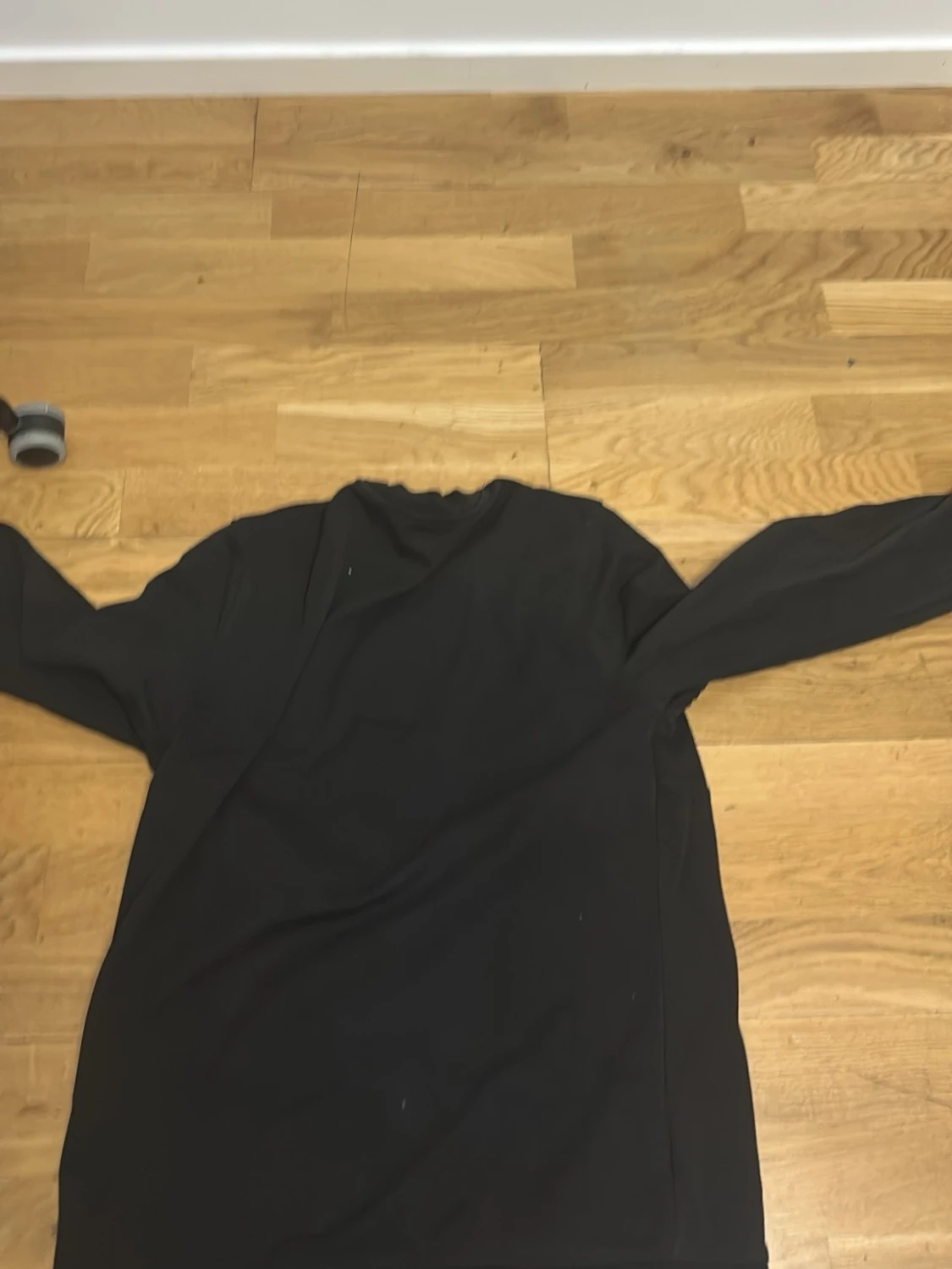 Svart långärmad tröja med BOSS-tryck - 1