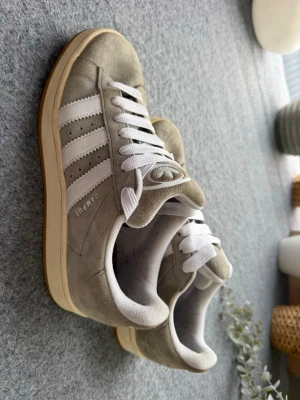 Adidas campus  - Säljer ett par grå adidas campus i storlek 43 och 1/3🔥är i använt skick men har inga defekter alls✅Bara att skicka ett meddelande vid frågor!🤝