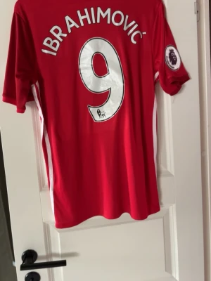 Manchester United Ibrahimovic tröja - Säljer en röd Manchester United matchtröja med Ibrahimovic och nummer 9 på ryggen. Pris kan diskuteras