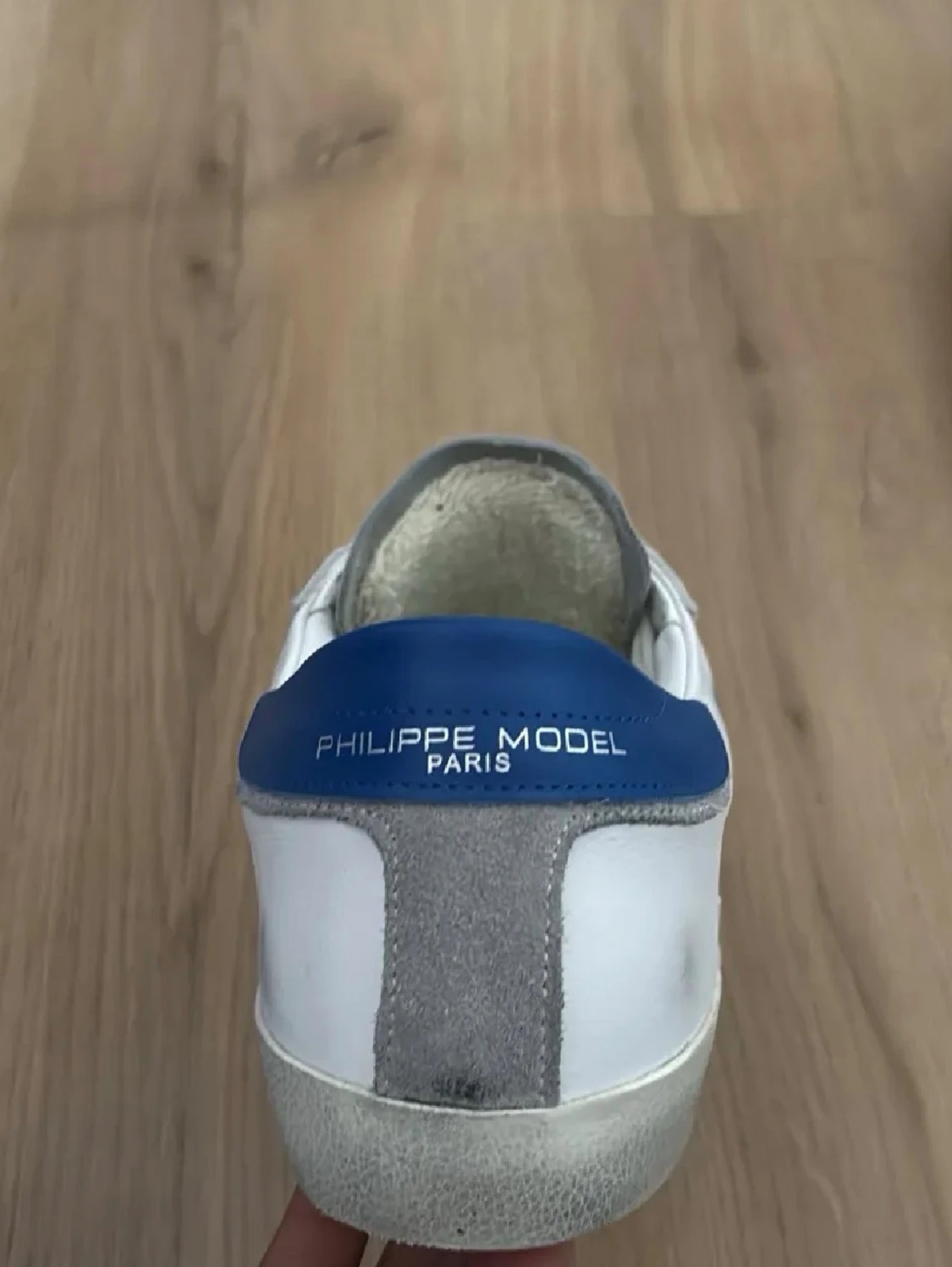 Vita Philippe Model sneakers med grå detaljer - 1