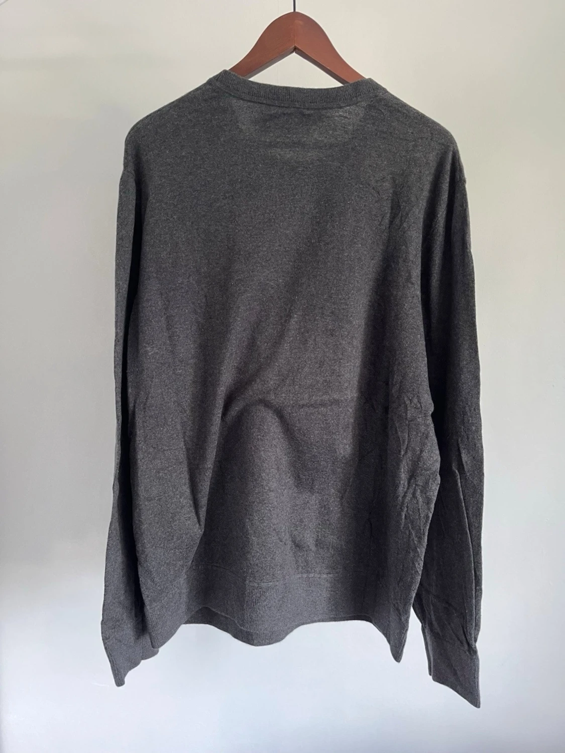 GAP Finstickad Bomullströja Mörkgrå Crew Neck XL - 1