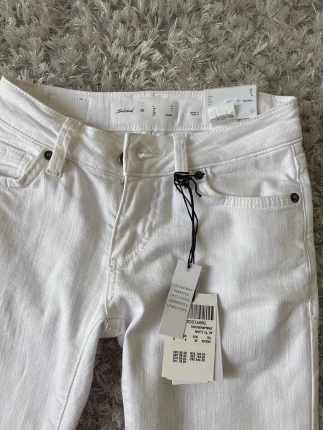 Subdued vita lågmidjade jeans bootcut - 2