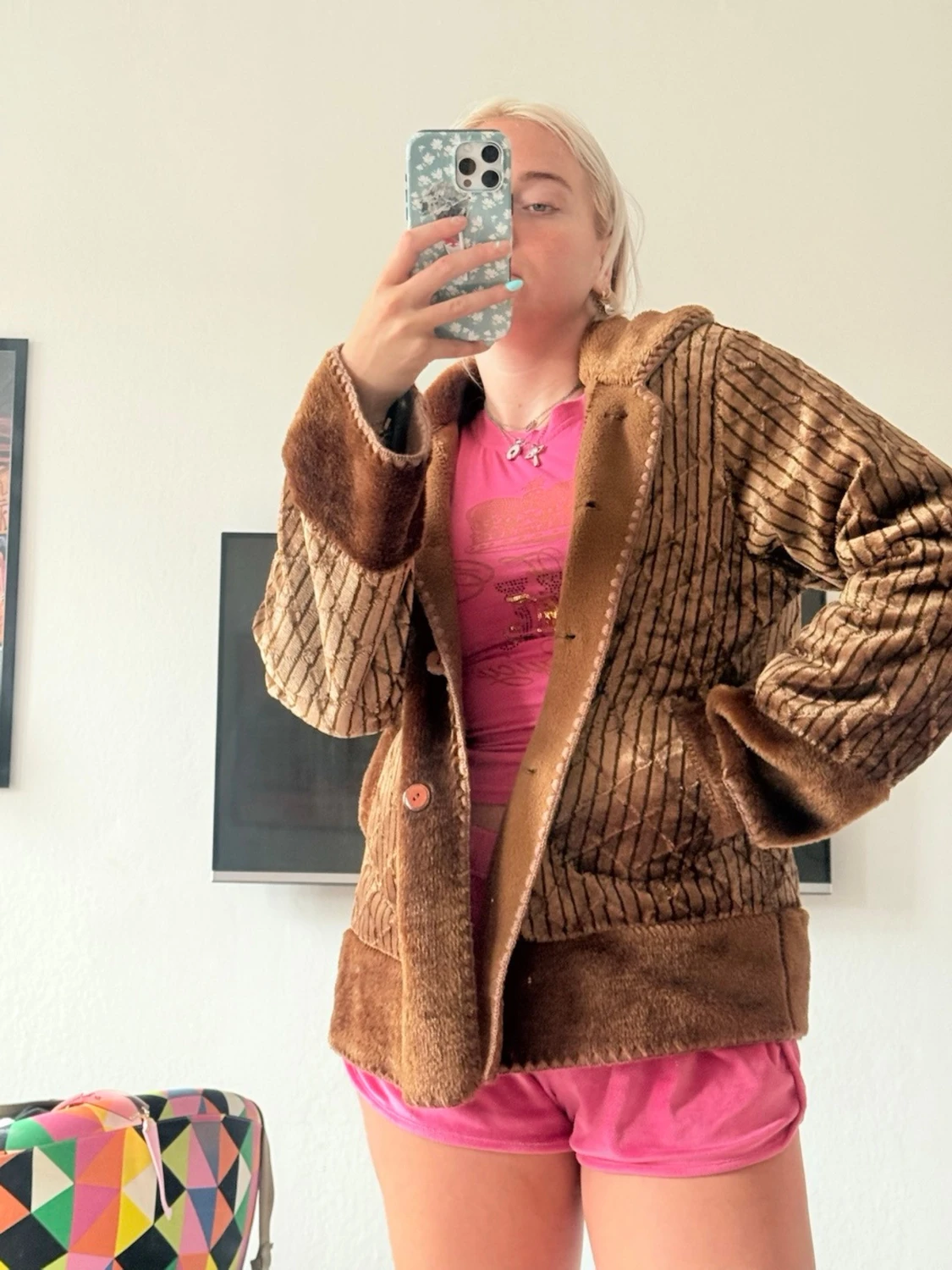 Cool unik vintage pälsjacka - 4