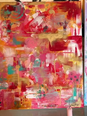 Canvas tavla - Abstrakt canvas målning av mig 